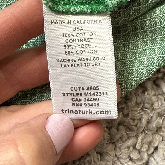 Mr Turk By Trina Turk Mens Tank Top Summer Green Red Size Small - Picture 3 of 6